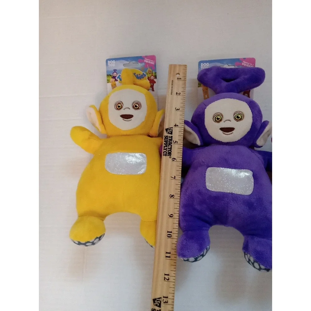 Teletubbies Red Purple Yellow Plush Squeaky Fun Playful Dog Toy Bundle‎